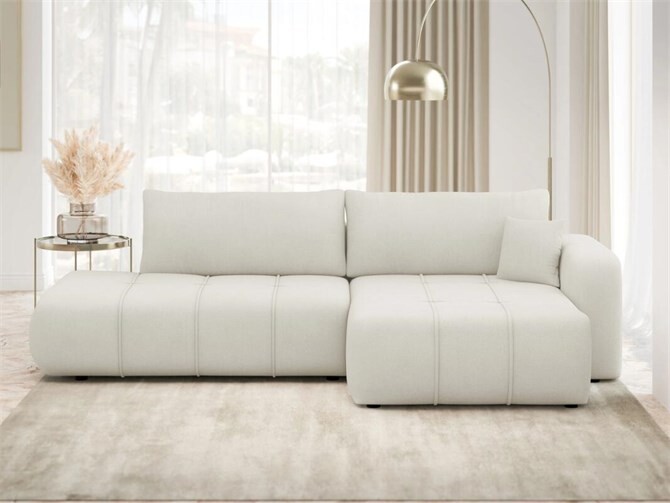 Ecksofa Larowo mit Schlaffunktion und Bettkasten