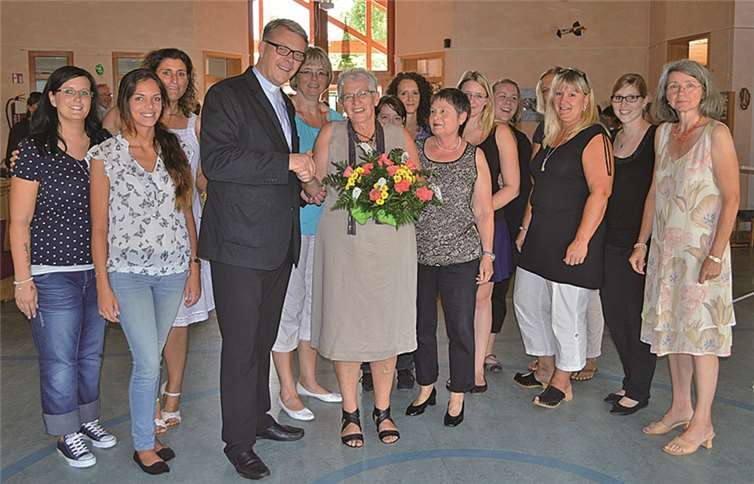 Edith Reck, Leiterin des Katholischen Kindergartens Arche Noah, feierte ihr 40-jähriges Dienstjubiläum. AB