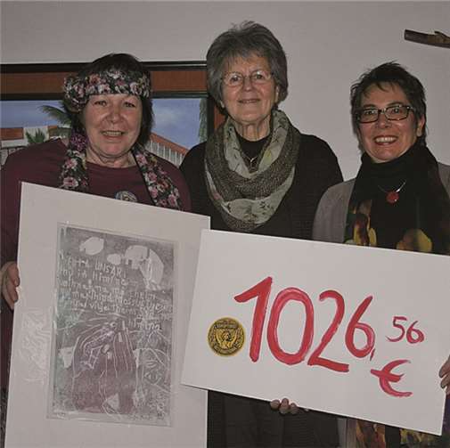 Editha Pröbstle, Past-Präsidentin Soroptimist International Club Koblenz, Schwester Dr. Lea Ackermann von SOLWODI und Dr. Frederique Bruban, Soroptimist International Club Koblenz.privat