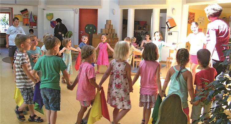 „Edle Ritter und schöne Prinzessinnen“ waren im Kindergarten anzutreffen.  PS