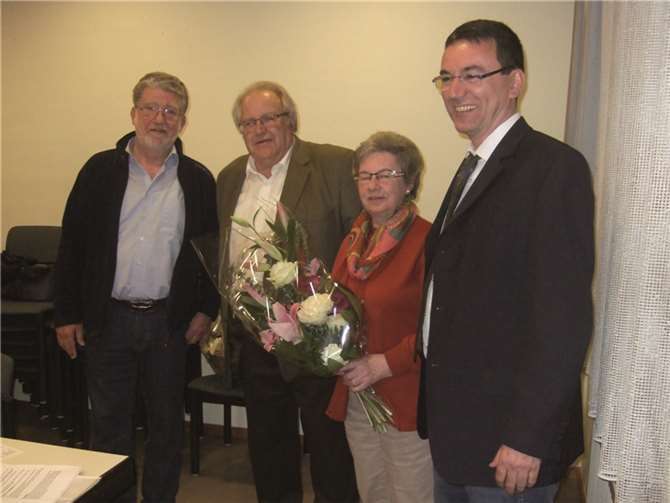 Edmund Hommen, Ehrenvorsitzender Gert Zenner mit Ehefrau Anita und Georg Schüller. privat