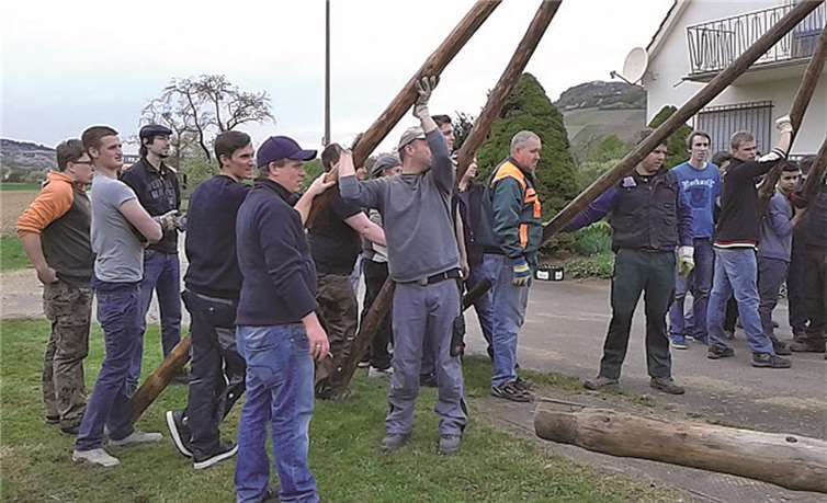 Ehlingen. In Ehlingen haben die Junggesellen einen leuchtenden Maibaum aufgestellt. In der Baumkrone befindet sich eine Solar-Lichterkette, die dem Baum einen besonderen „Glanz“ gibt.privat
