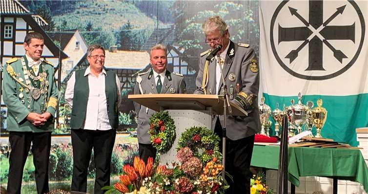 Ehrenbrudermeister Justus Reiprich bei seiner Laudatio.Fotos: privat