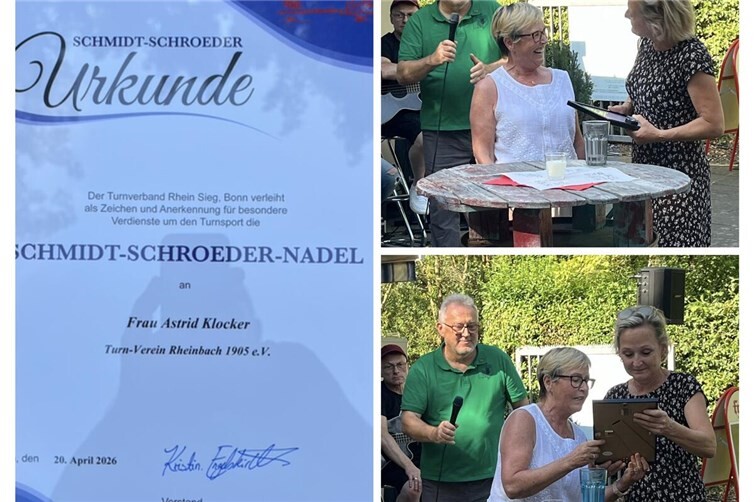 Ehrung Astrid Klocker (rechts) mit der Schmidt-Schoeder-Medaille