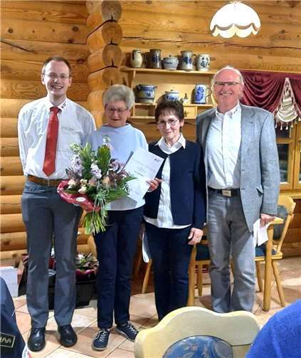 Ehrung Siegrid Speer mit Dr. Westhofen und Dr. Rieger.