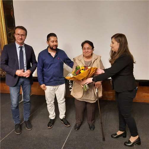 Ehrung der 1. Generation: v.li. Miguel Vicente, Bora Servet, Sevim Servet und Arzu Yilmaz.Foto: privat