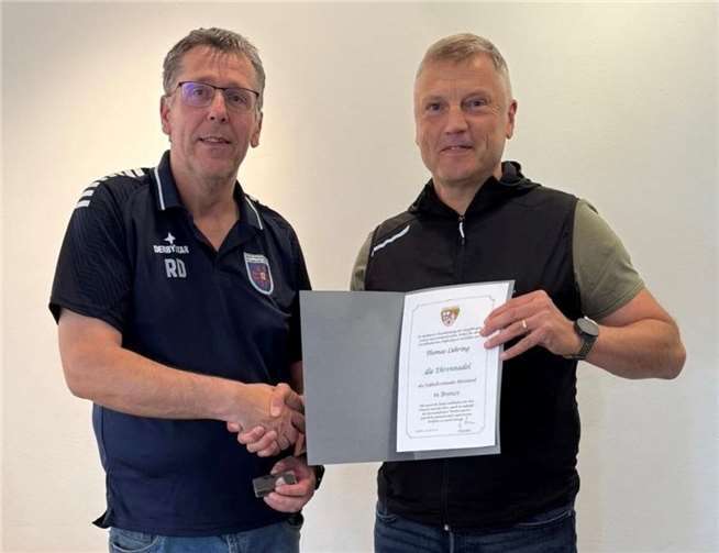 Ehrung von Thomas Lühring.  Foto: privat