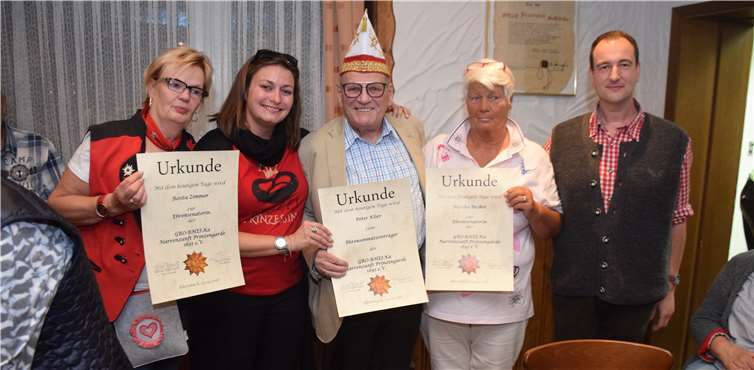 Ehrungen: (v.li.) Rosi Zimmer, Astrid Fassbender, Peter Klier, Monika Becker, Jürgen Esser.