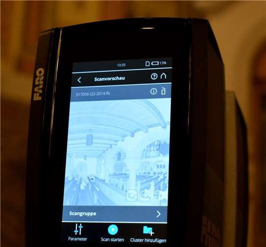 Ein 3-D-Scanner kommt in dem Gotteshaus ebenfalls zum Einsatz.