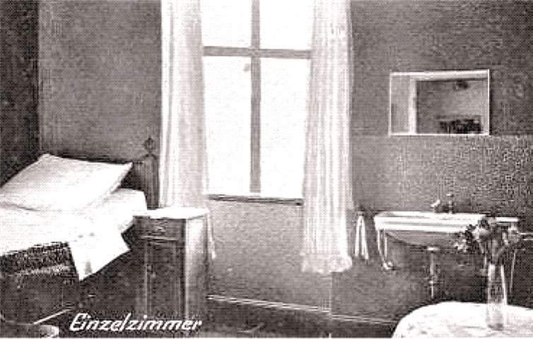 Ein Bad in jedem Fremdenzimmer gab es noch nicht; ein Waschbecken mit fließendem Wasser genügte noch den Ansprüchen der Gäste.