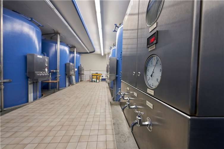 Ein Blick in das Wasserwerk auf dem Oberwerth. Foto: Sascha Ditscher/evm