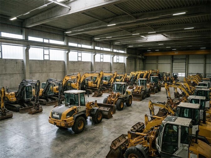 Ein Fachhändler bietet eine große Auswahl an neuen und gebrauchten Baumaschinen und unterstützt Kunden bei der Auswahl der passenden Maschine.