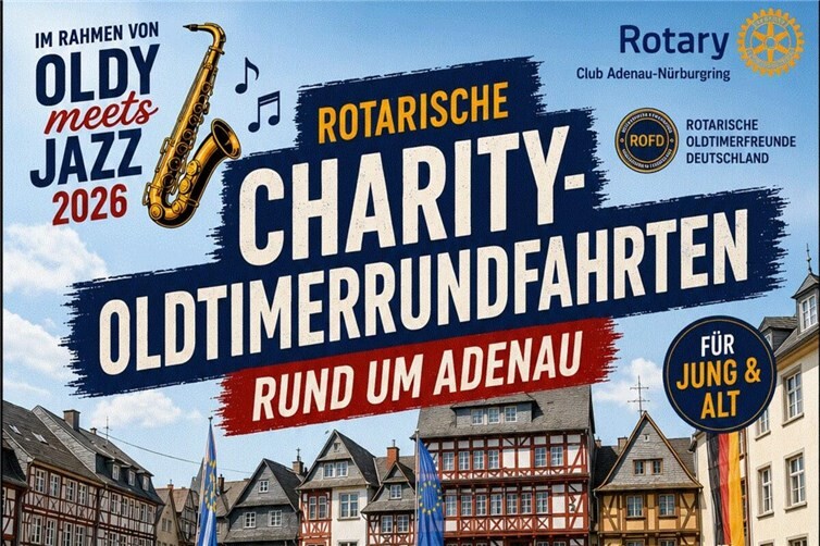 Ein Fest für Freunde von Oldtimern und Jazz, und der Rotary Club unterstützt die Jugendarbeit des MSC Aenau