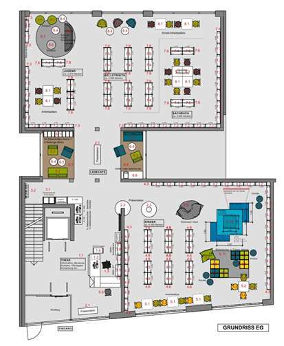Ein Gestaltungsvorschlag für die Stadtbibliothek in den künftigen Kurparkliegenschaften. Foto: Stadt Bad Neuenahr-Ahrweiler