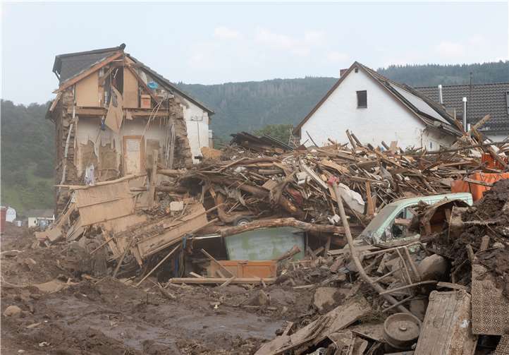 Ein Haus, dass die Ahr aus dem Ortsbild Altenburg radiert hat. 