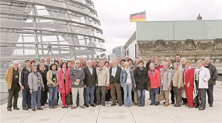 Ein Highlight für die große Reisegruppe war der Besuch des Reichstagsgebäudes.privat