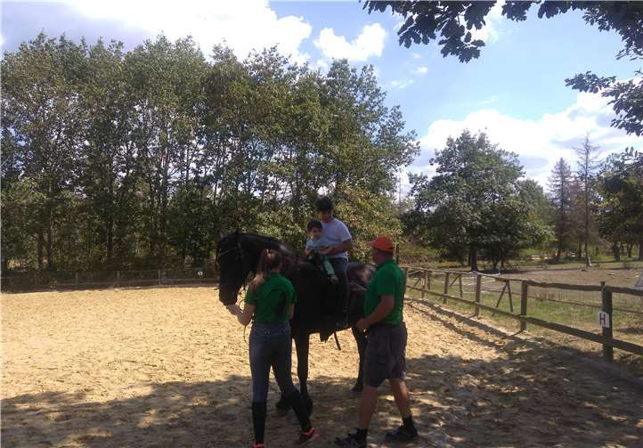 Ein Höhepunkt beim Mutter-Kind-Camp war der Besuch des Reitvereins Bruchhausen.