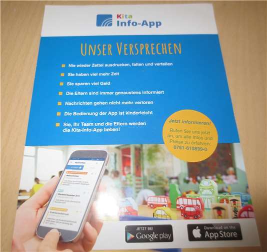 Ein Info-Flyer klärt über die Vorteile der App auf. Foto: privat