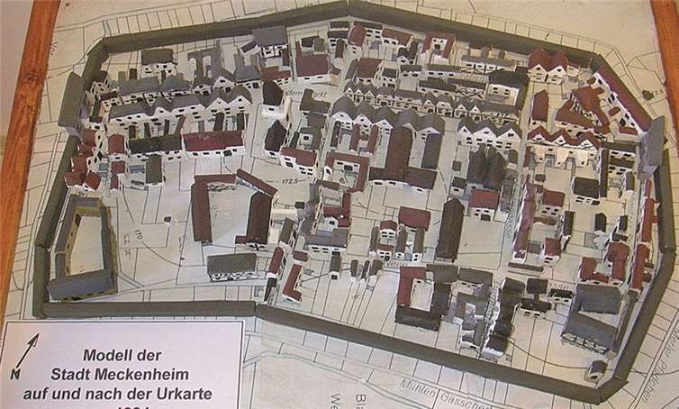 Ein Modell der Stadt, wie sie 1824 ausgesehen hat.