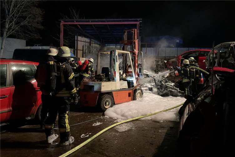 Ein PKW brannte in Bonn. Foto: Feuerwehr und Rettungsdienst Bonn