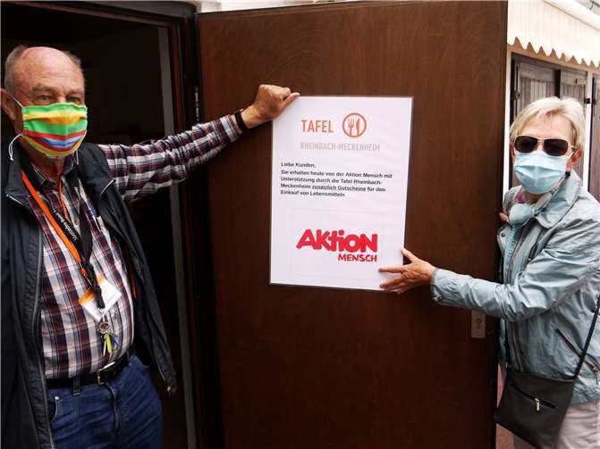 Ein Plakat in den Ausgabestellen macht auf die Aktion aufmerksam. Foto: privat