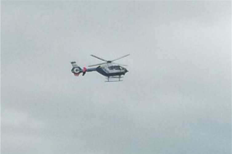 Ein Polizeihubschrauber war ebenfalls im Einsatz