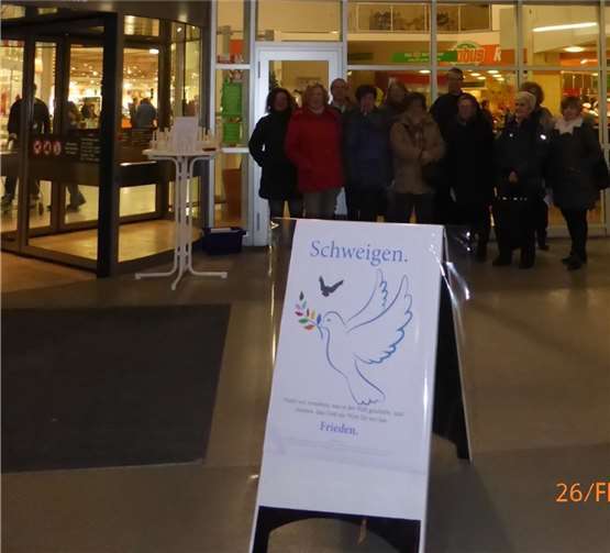 Ein Stopper machte auf die Friedensinitiative aufmerksam. privat
