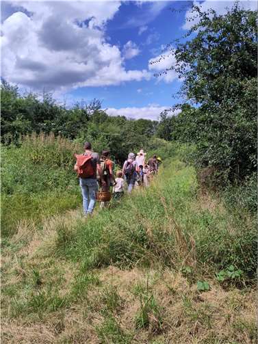 Ein Teil der Gruppe verschwindet auf der Rallye im Grünen. Foto: Stefani Jürries