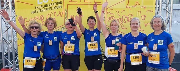 Ein Teil der LG’ler nach dem Zieleinlauf.