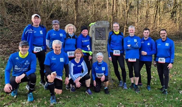 Ein Teil der LG’ler nach der Siegerehrung.  Foto: Bernhard Marake