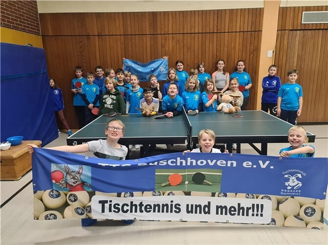 Ein Teil der Mannschaftskinder des TTC. Foto: privat