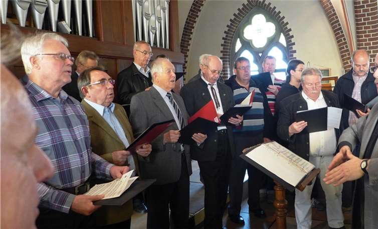 Ein Teil des Chores beim Auftritt.Privat