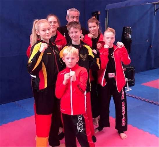 Ein Teil des Wettkampfteams verabschiedete die beiden WM-Teilnehmer.privat