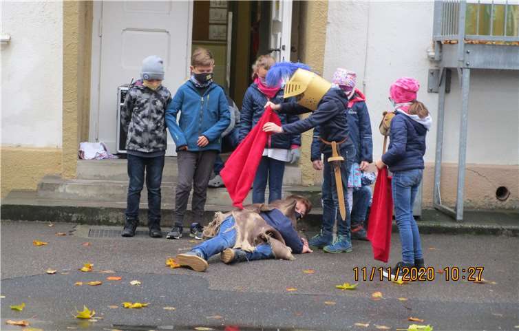 Ein besonderer Programmpunkt war das Martinsanspiel.