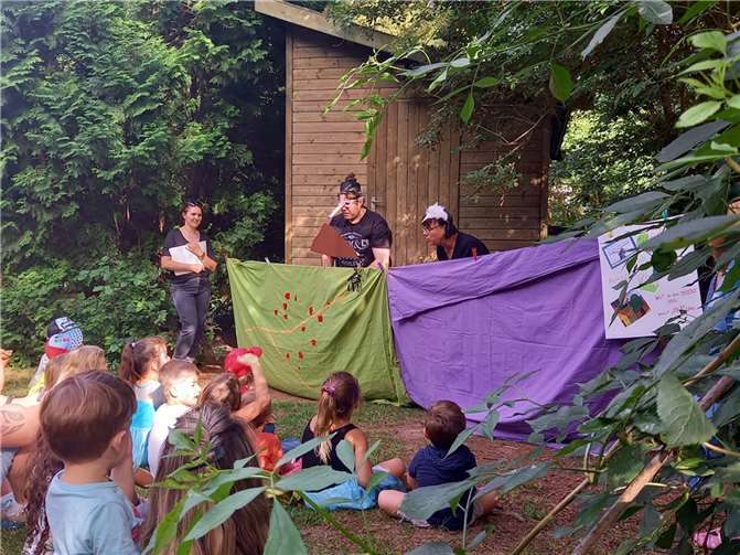 Ein besonderes Freilichttheater bildete den Abschluss dieses tollen Familienfestes. Foto: privat