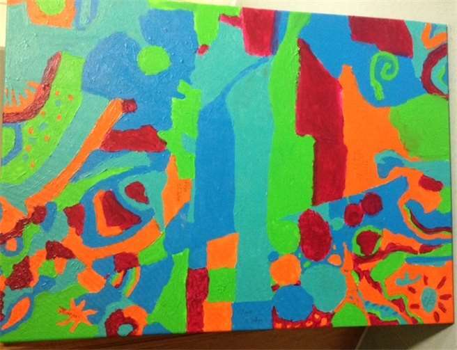 Ein besonders schönes Bild haben die Kinder für die Räume der FBS gestaltet.