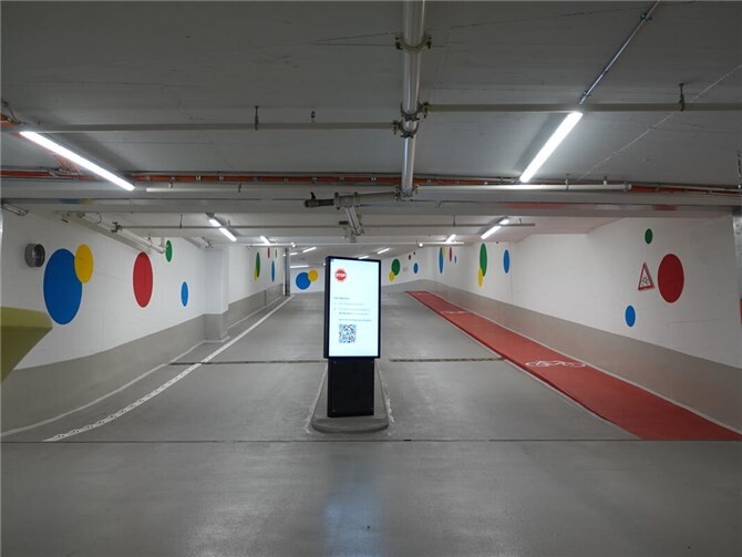 Ein buntes Farbdesign sorgt für optische Auflockerung.