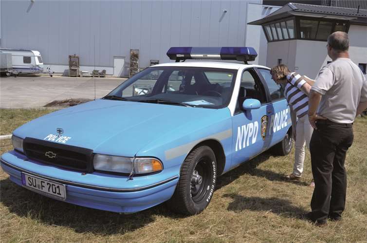 Ein echtes NYPD-Fahrzeug gab es zu bestaunen.