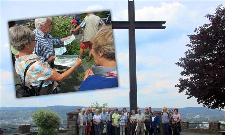 Ein herrlicher Blick ins Rheinland bot sich vom Hausberg „Die Koppel“. Alte Fotografien zeigen den Weinberg von damals (kleines Bild).privat