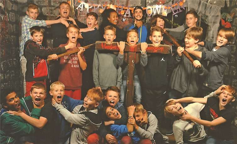 Ein hoher Gruselfaktor war für die Kinder und Jugendlichen in Hamburg garantiert.privat