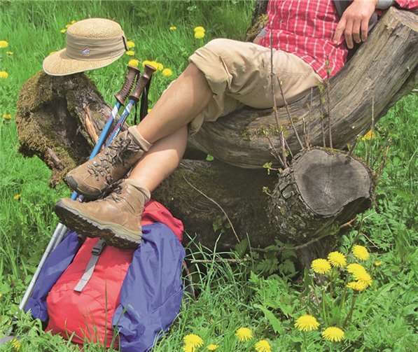 Ein improvisierter Rastplatz.  Privat