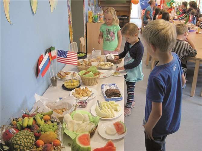 Ein „internationales Frühstück“ bildete den Abschluss des Projektes. privat