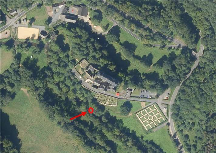 Ein möglicher neuer Standort für einen Pegel an der Nette beim Schloss Bürresheim. Quelle: Kreis MYK