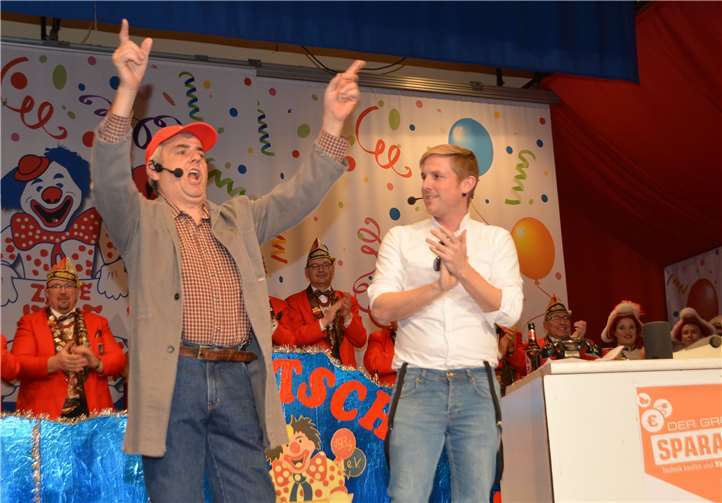 Ein neues Duo in der Bütt: „De Ahl und de Jong“ alias Walter Schmitz (links) und Andy Schmitt