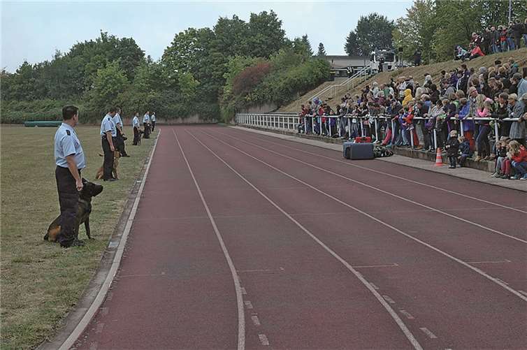 Ein probates „Einsatzmittel“, ein gehorsamer Diensthund.