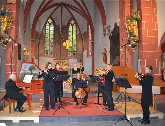 Ein seltenes Klangerlebnis ließ das Ensemble Musici di Sayn mit den beiden Cembali in der Abteikirche Bendorf-Sayn Wirklichkeit werden. Foto: Eberhard Thomas Müller