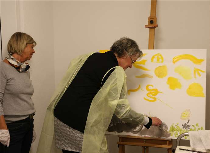 Ein weiteres Projekt war das Bild „Sonne im Hospiz“.