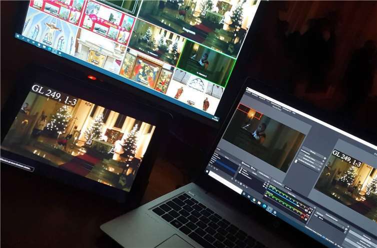 Einblick in die Bildregie während der Live-Übertragung der Christmette 2020.Foto: privat