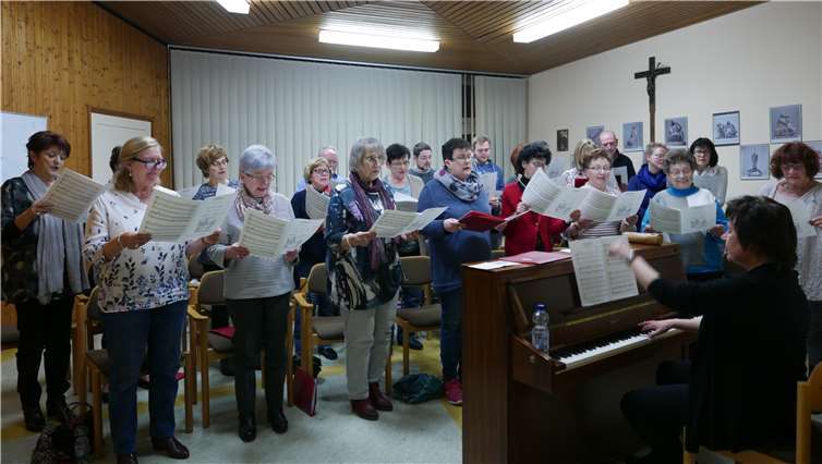 Einblick in eine Probe des Kirchenchors Kärlich.privat