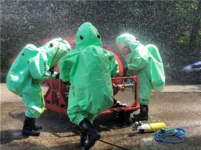 Eine ABC-Übung der Freiwilligen Feuerwehr. Quelle: Peter Kern